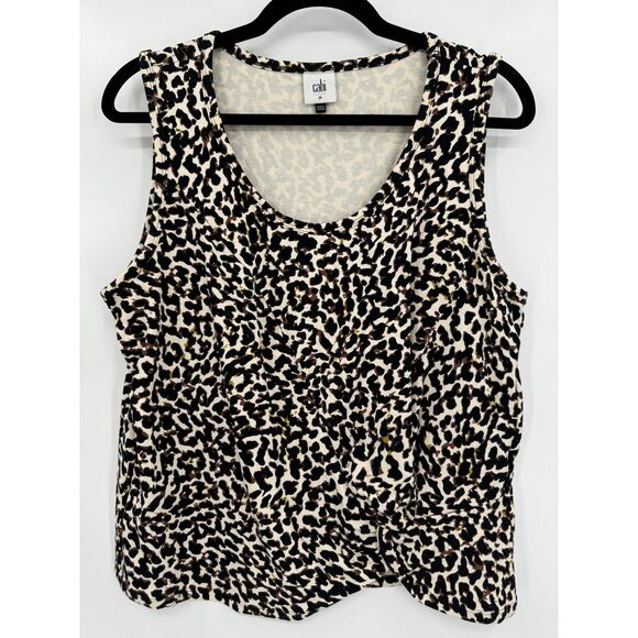 CABI Leopard Print Knotty Sleeveless Tank Top Size M - Picture 2 of 5